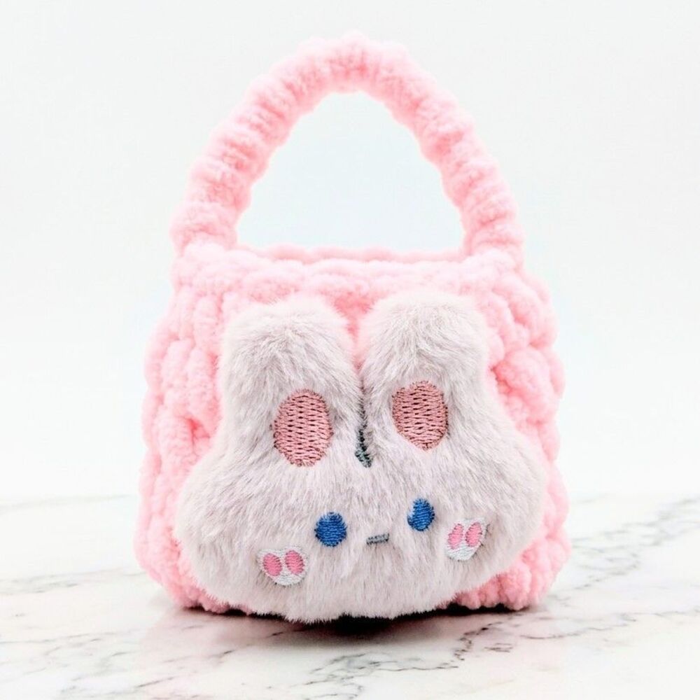 REARVIEW MIRROR POUCH CADDY to Hang in Cars/Backpacks/Bags Pink Bunny NEW NWT